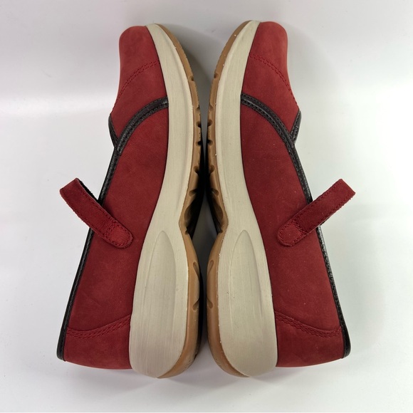 Dansko Steffi Mary Jane Platform Shoes Red Leather Size 38 - Picture 11 of 15